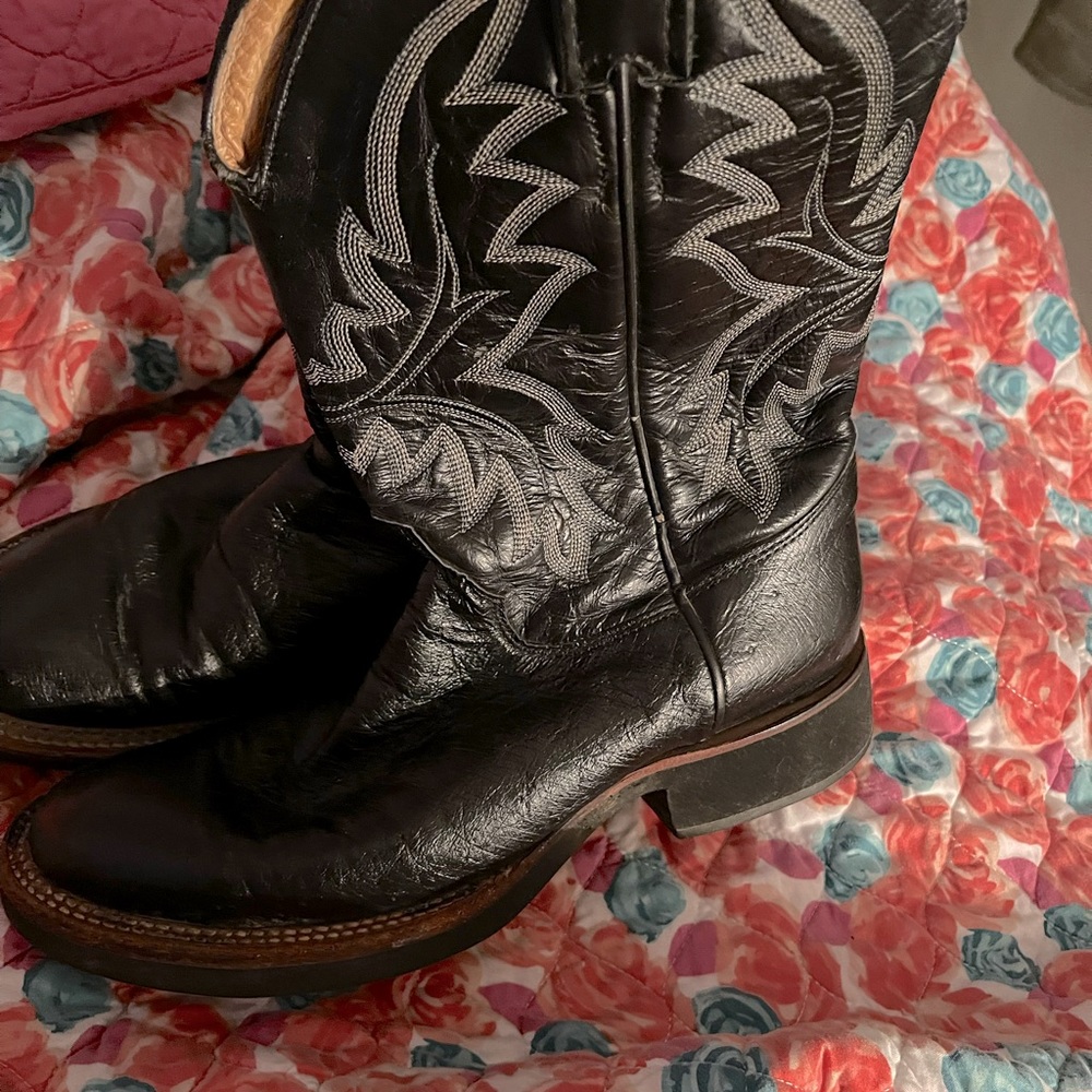 JUSTIN Ostrich Tekno CrepeBoots 8.5 B L5005